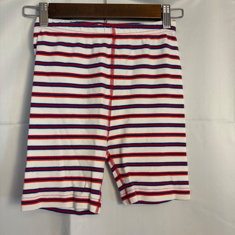 Hanna Andersson Kids Red White Blue Striped Organic Cotton Pajama Shorts Size 12
